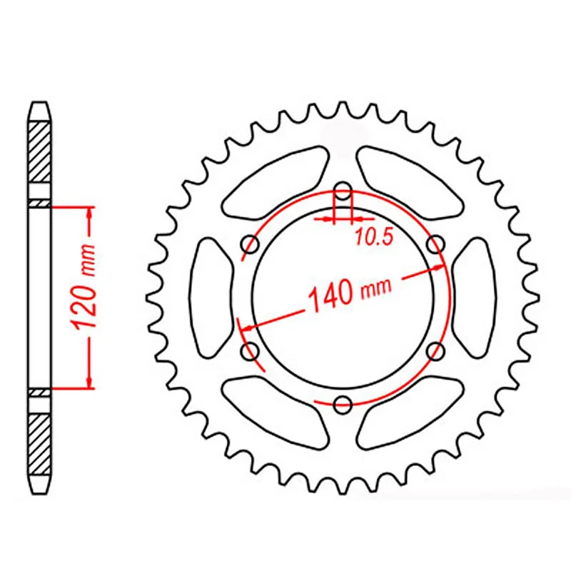 bicycle custom kit-MTX 498 Steel Rear Sprocket #525 (41T) (11-ZXR-41)