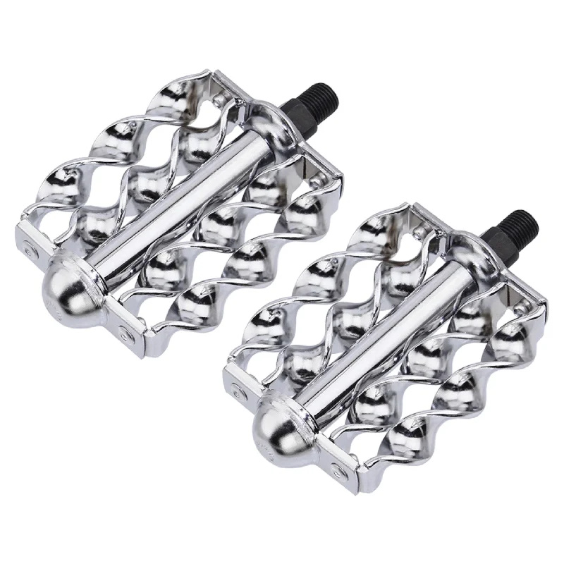 bicycle stand kit-Lowrider Twisted Double Flat Pedals 1/2" Chrome