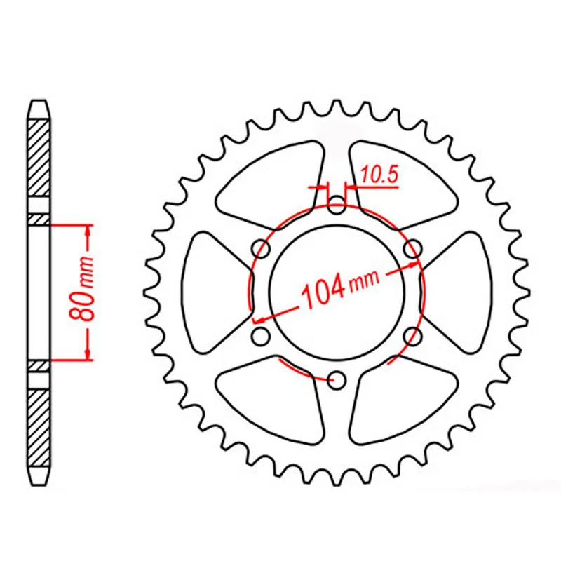 bicycle track kit-MTX 501 Steel Rear Sprocket #630 (33T) (11-098-33)