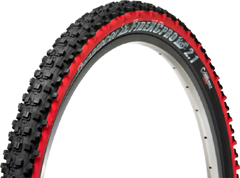 bicycle gear kit-Panaracer Fire Pro Tire - 26 x 2 .1 Tubeless Folding Black/Red