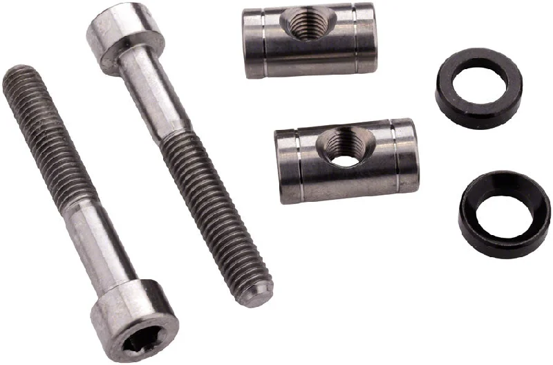 bicycle stem neck-FOX Tooling Kit - 2022 Transfer SL Saddle Clamp Hardware Bolt Pin Washer Pair Titanium