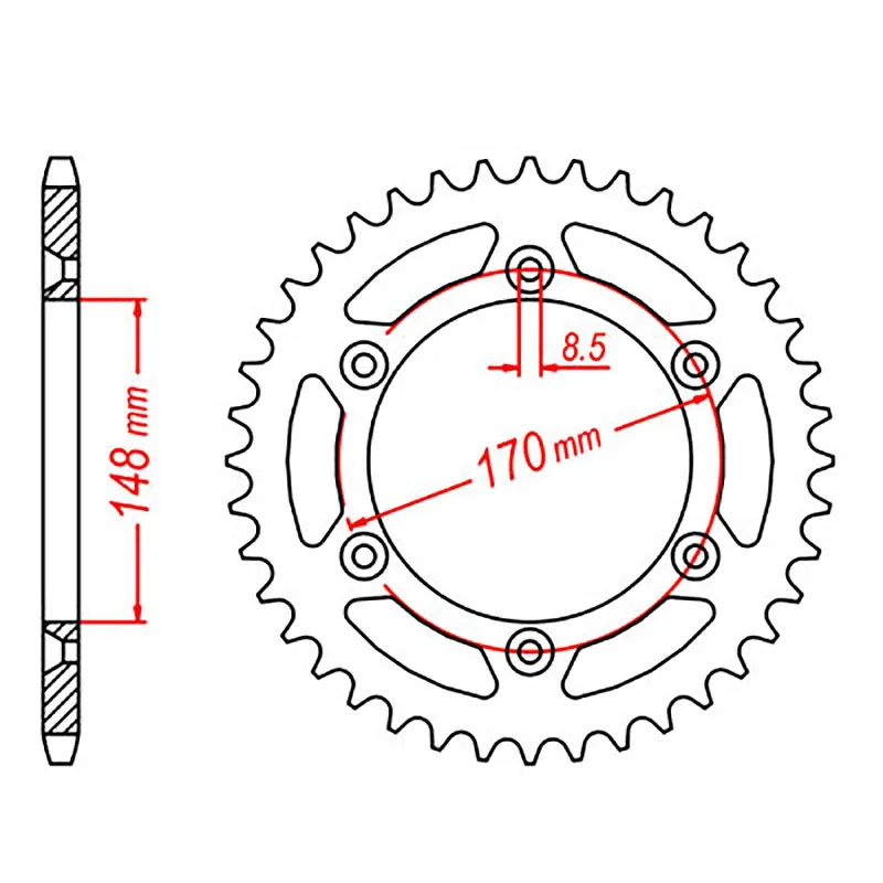 bicycle BMX kit-MTX 828 Steel Rear Sprocket #520 (50T) (11-142-50)