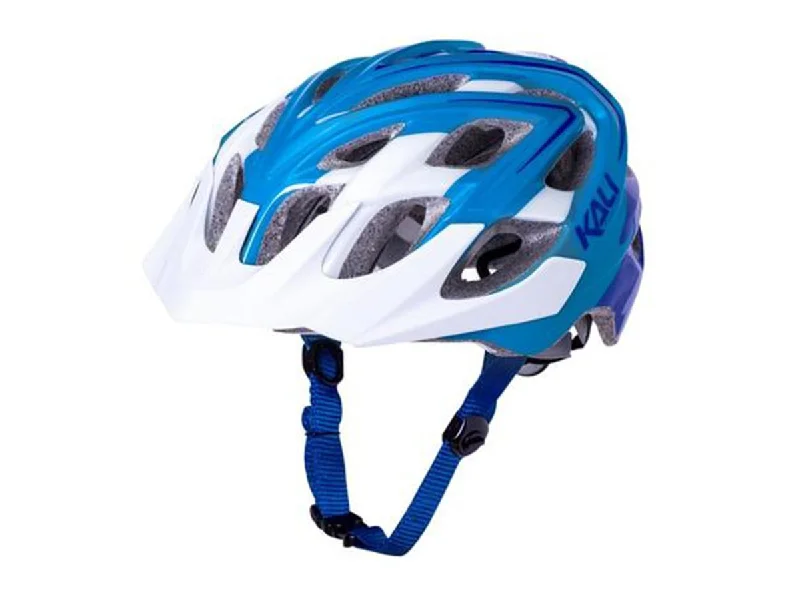 bicycle stationary kit-Kali Chakra Plus Sonic MTB Helmet - White-Blue