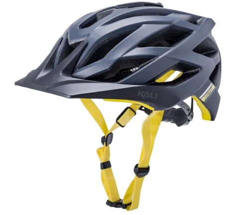 bicycle downhill kit-Kali Lunati Sync MTB Helmet - Matt Navy-Yellow