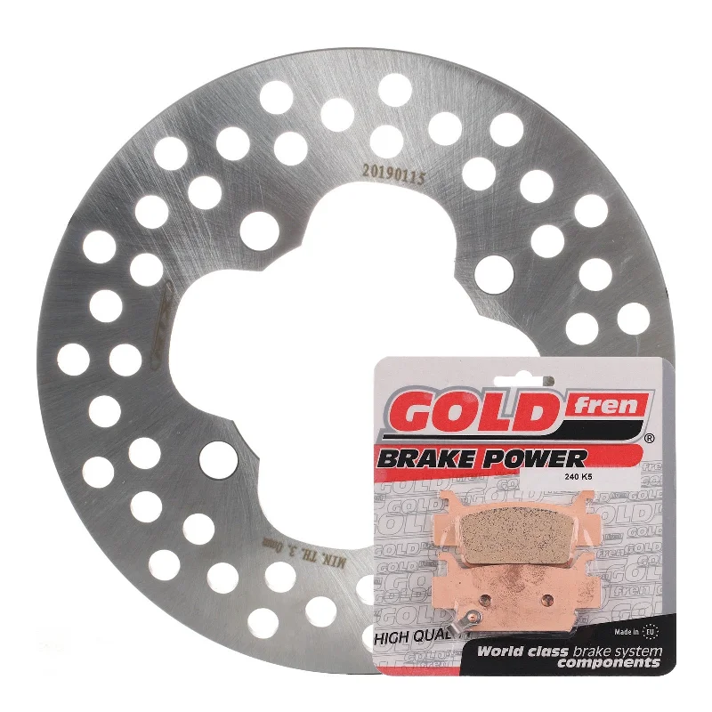 bicycle sidewall flex-BRAKE DISC & PAD FRONT KIT - HON TRX500FM 05-11