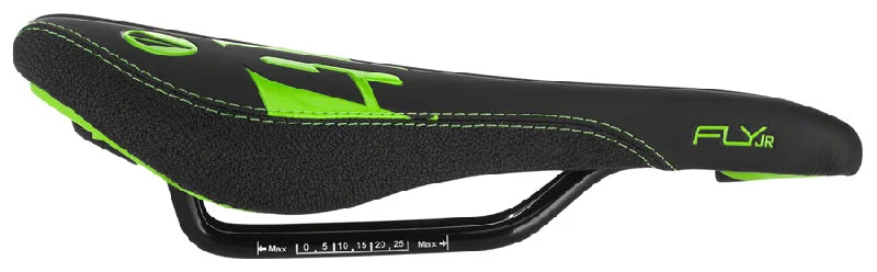 bicycle pad metal-SDG Fly Jr Saddle Steel Rails - Blk/Green