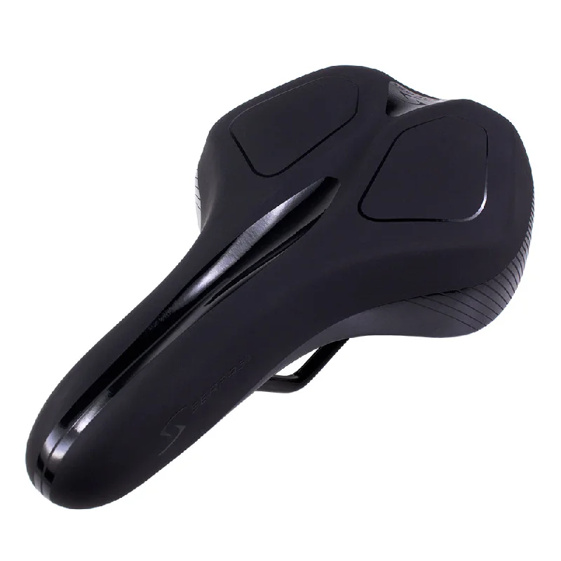 bicycle cleat bolt-Serfas TBM-40 Tailbones Memory Foam Dual Density Saddle