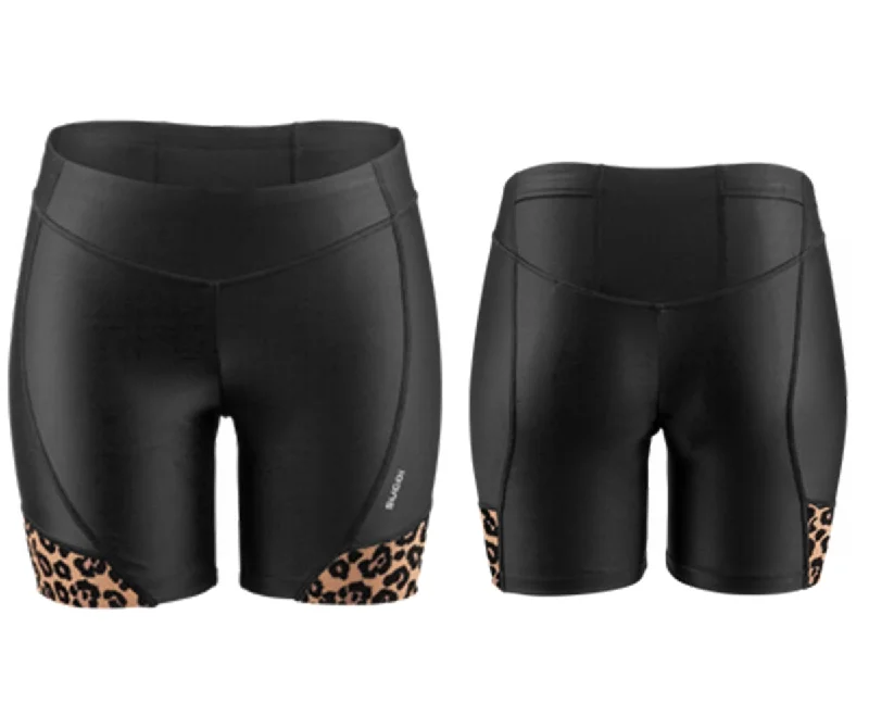 bicycle navigation kit-Sugoi RPM Tri Short - Womens - Black-Leopard