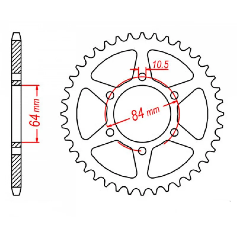 bicycle rust kit-MTX 814 Steel Rear Sprocket #530 (50T) (11-440-50)