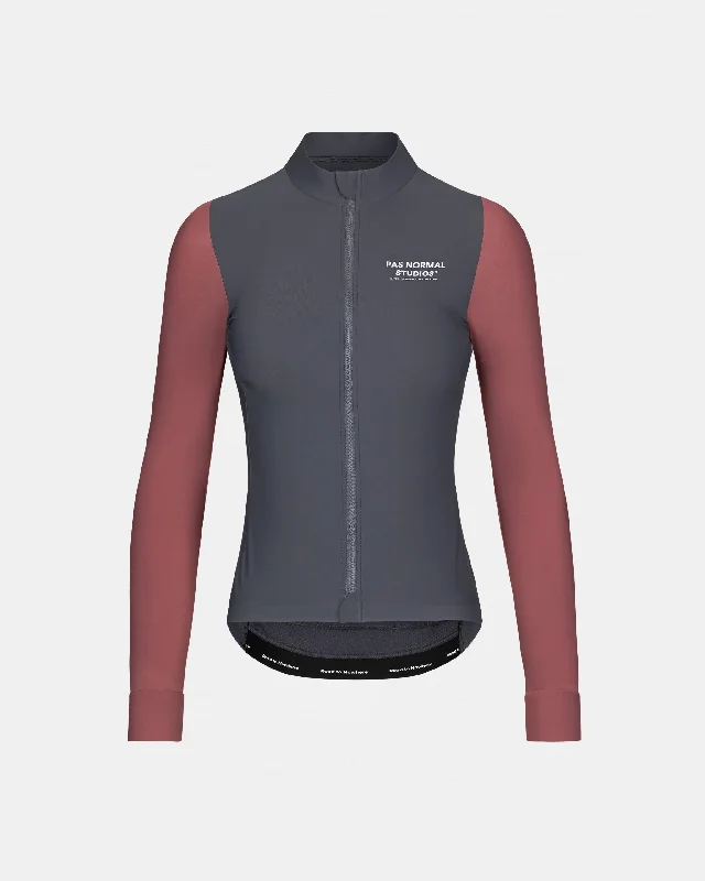 bicycle brake hose-Women's Mechanism Long Sleeve Jersey - Dark Navy / Dusty Mauve