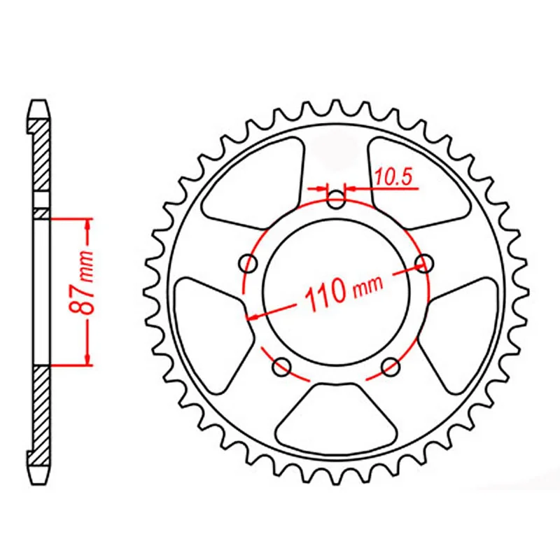 bicycle tool clip-MTX 829 Steel Rear Sprocket #530 (42T) (11-27A-42)