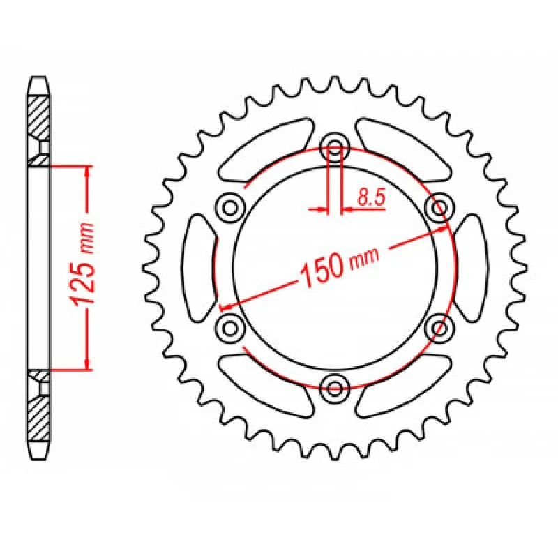 bicycle sunglasses kit-MTX 897 Steel Rear Sprocket #520 (52T) (11-KM1-52)