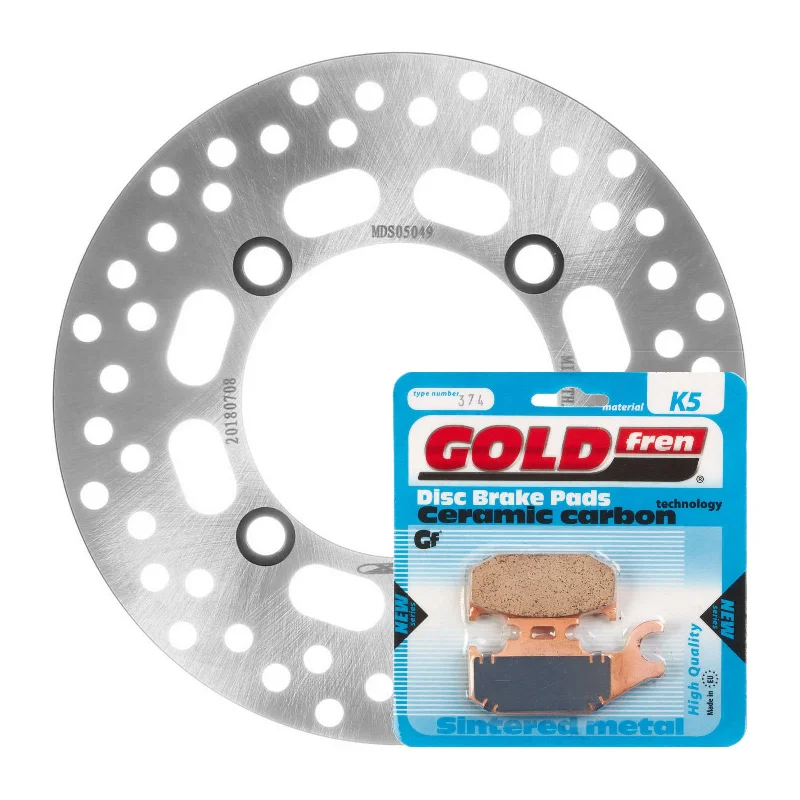 bicycle cleat position-BRAKE DISC & PAD FRONT KIT - SUZ LTA500X 11-17 - RIGHT