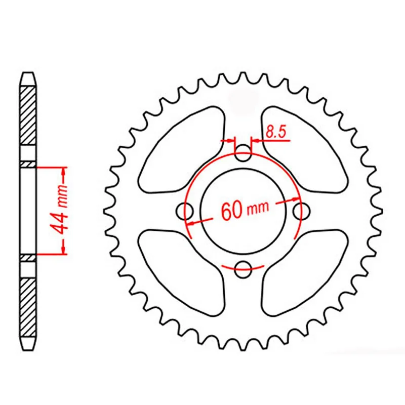 bicycle stand leg-MTX 833 Steel Rear Sprocket #428 (49T) (11-5FC-49)