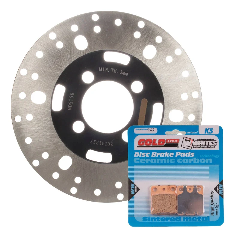 bicycle socks kit-BRAKE DISC & PAD FRONT KIT - YAM YFM350FW BIG BEAR 99