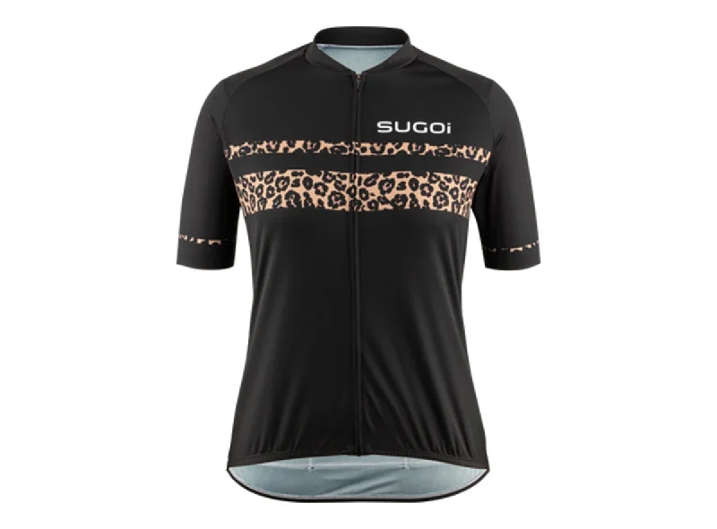 bicycle gear kit-Sugoi Evolution Zap 2 Short Sleeve Jersey - Womens - Black-Leopard