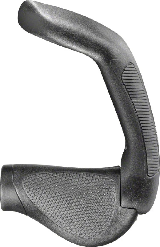 bicycle pump lever-Ergon GP5 Grips - Lock-On Twistshift Large Black/Gray