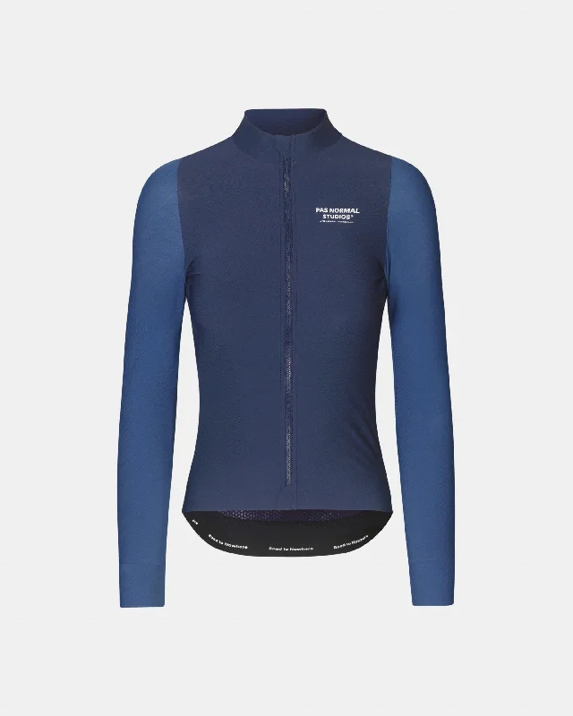 bicycle tire block-Women's Mechanism Long Sleeve Jersey - Dusty Navy