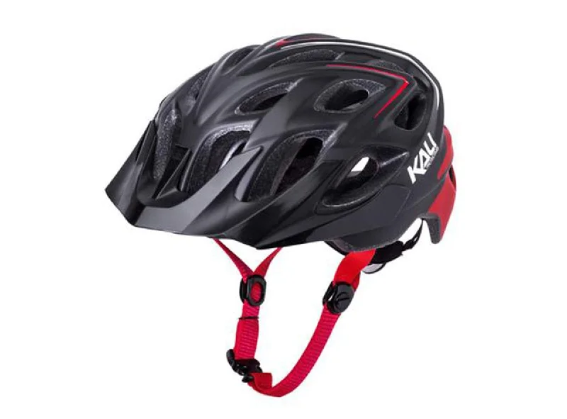 bicycle rental kit-Kali Chakra Plus Sonic MTB Helmet - Matt Black-Red