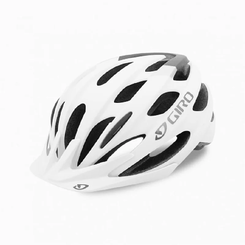 bicycle cleat plate-Giro Revel MTB Helmet - Matt White-Gray