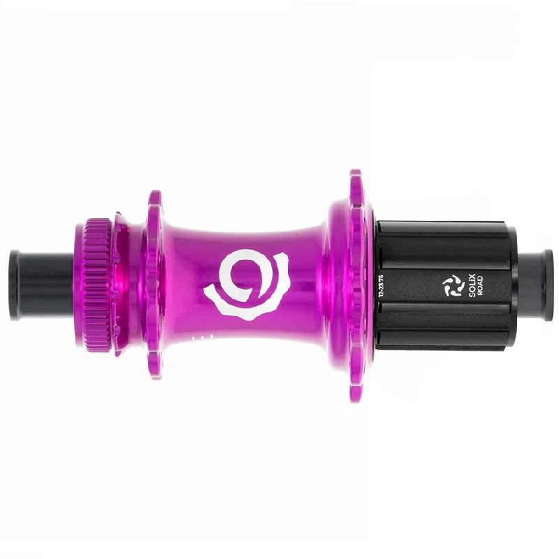 bicycle saddle rail-Industry Nine Solix G Classic Rear HG11 Disc Hub Rear 28H 12mm TA 142mm Shimano HG 11 Purple