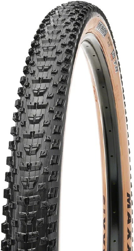 bicycle cleaner foam-Maxxis Rekon Plus Tire - 27.5 x 2.80 Tubeless Folding BLK/Dark Tan 3C MaxxTerra EXO