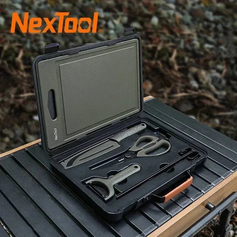 bicycle pedal efficiency-Xiaomi Nextool  Camping Barbecue Tools Set Picnic Knife Chopping Board Multifunctional Scissors Portable Desk BBQ Carrying Case