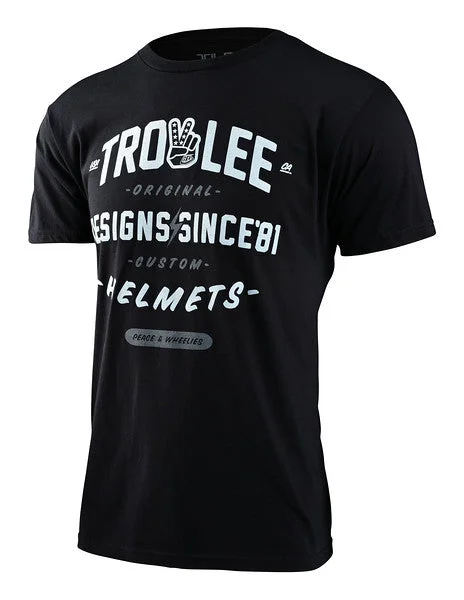 bicycle brake cable-Troy Lee Designs Roll Out Short Sleeve Tee - Black Heather