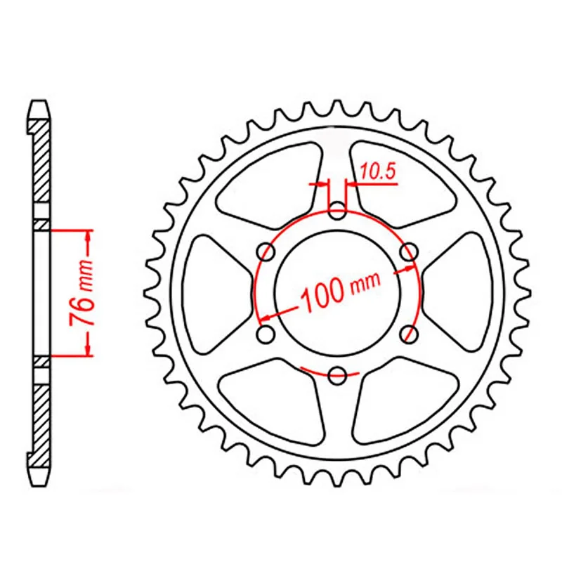 bicycle cleaner rinse-MTX 816 Steel Rear Sprocket #530 (45T) (11-476-45)