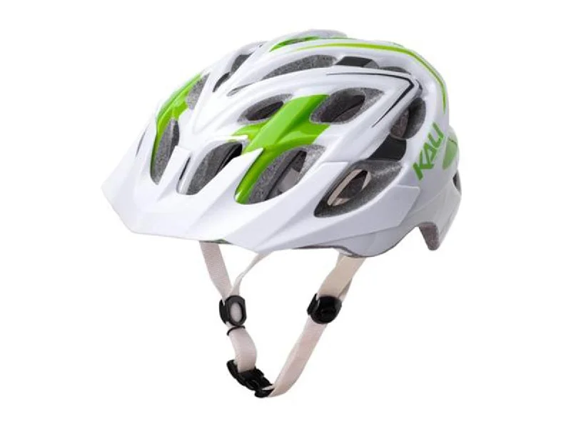 bicycle health kit-Kali Chakra Plus Sonic MTB Helmet - White-Green