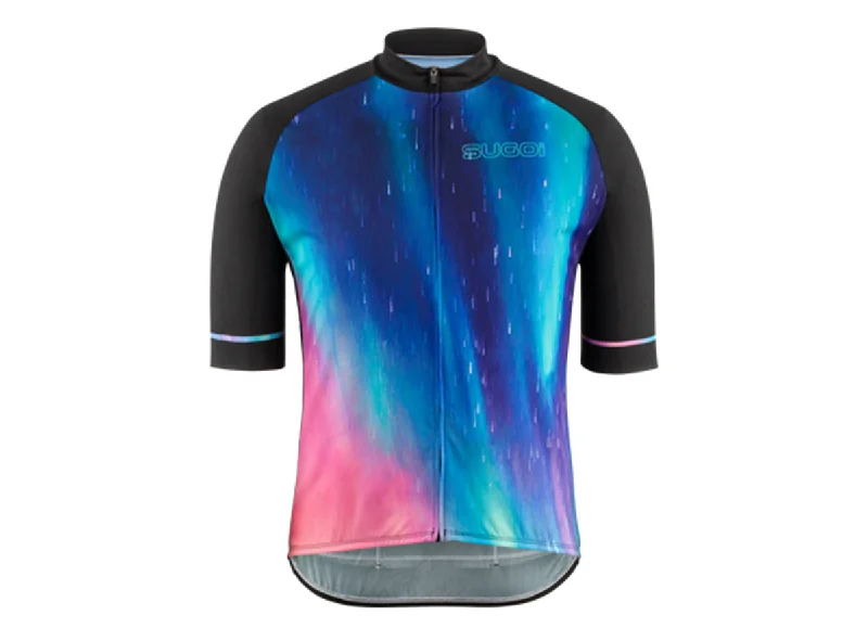 bicycle exercise kit-Sugoi Evolution Zap 2 Short Sleeve Jersey - Black Sky