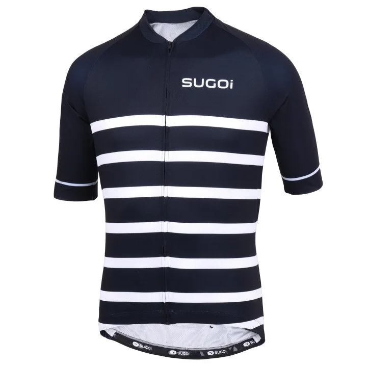 bicycle downhill kit-Sugoi Essence Print Short Sleeve Jersey - Nautical Blue