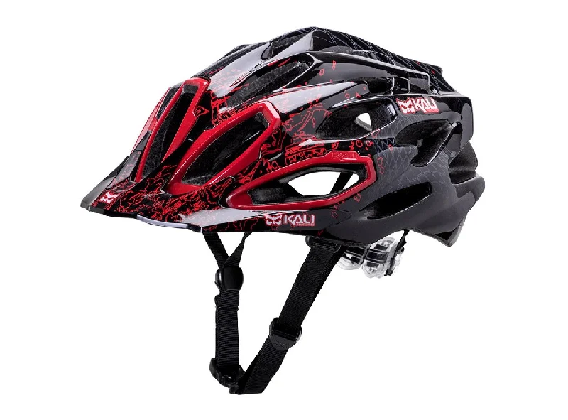 bicycle freestyle kit-Kali Maraka Core XC Helmet - Black-Red