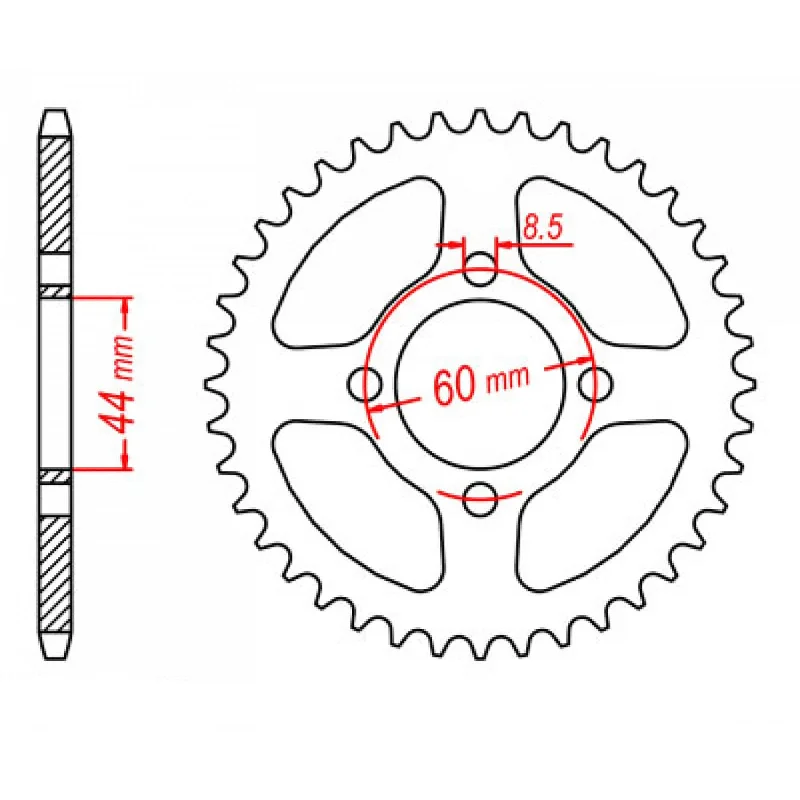 bicycle tire marker-MTX 832 Steel Rear Sprocket #420 (41T) (11-492-41)