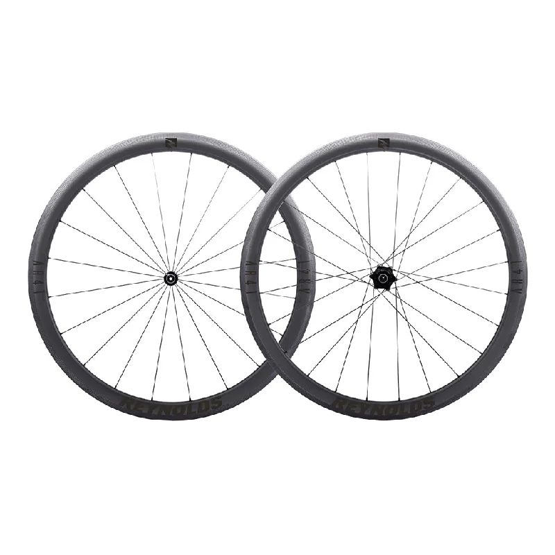 bicycle tire edge-Reynolds AR41 700c Road Tubeless Rim Brake Wheel Set Gray