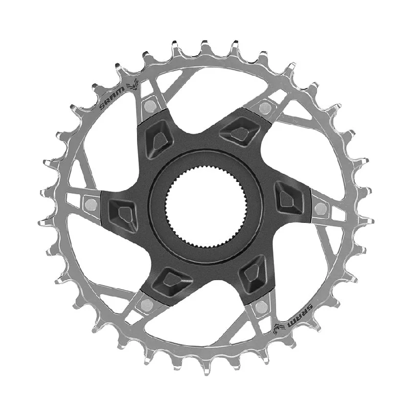 bicycle indoor kit-SRAM XX T-Type Fazua Chainring Teeth: 34 Speed: 12 BCD: Direct Mount Aluminum/Steel Silver