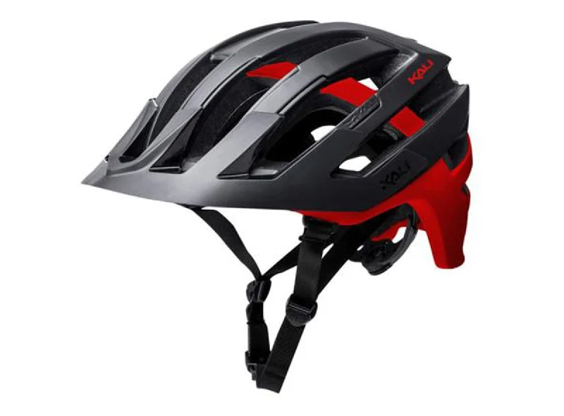 bicycle workshop kit-Kali Interceptor Dual MTB Helmet - Matt Black-Red