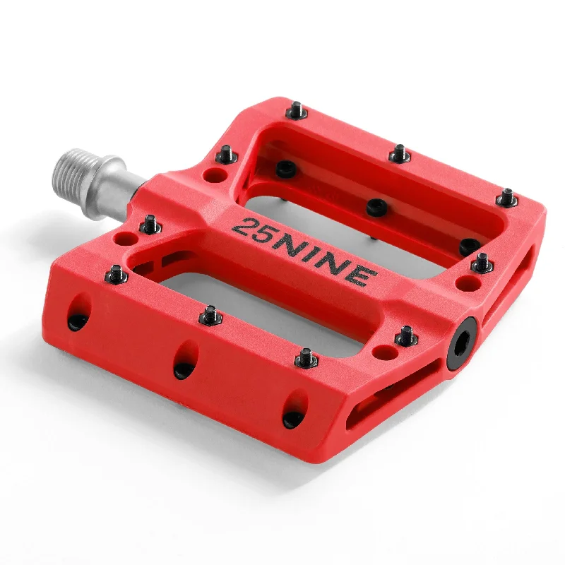 bicycle paint sheen-Bushido Platform Pedals- Red