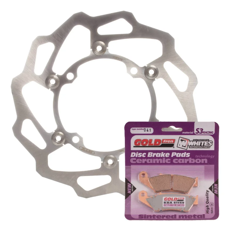 bicycle chain plate-BRAKE DISC & PAD FRONT KIT - KAW KX250F 15 - WAVE