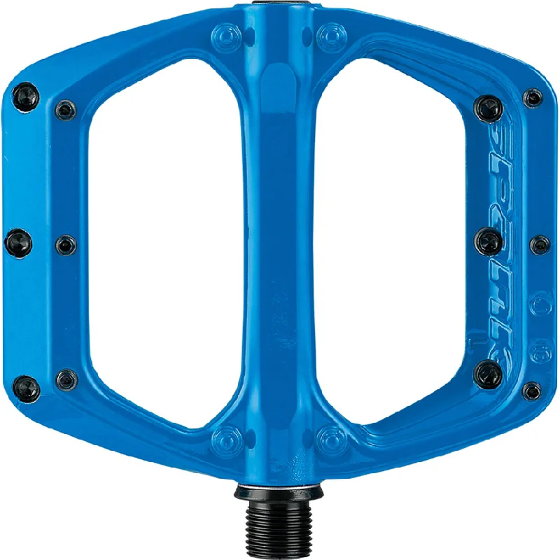 bicycle road kit-Spank SPOON DC Platform Pedals Body: Aluminum Spindle: Cr-Mo 9/16 Blue