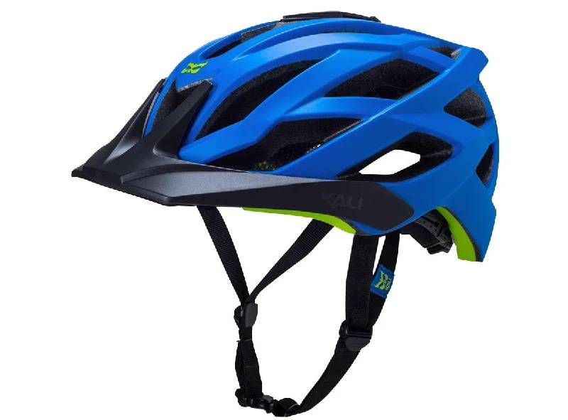 bicycle horn kit-Kali Lunati Solid MTB Helmet - Matt Blue-Green