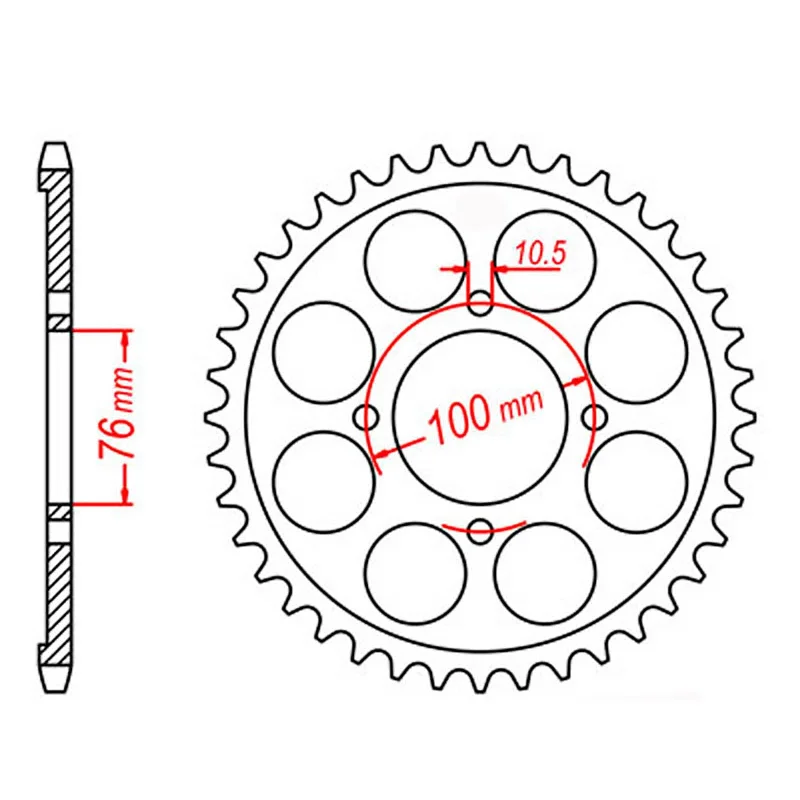 bicycle rotor kit-MTX 824 Steel Rear Sprocket #530 (40T) (11-21A-40)