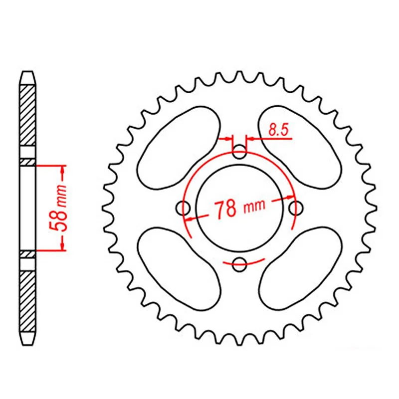 bicycle pedal kit-MTX 815 Steel Rear Sprocket #520 (35T) (11-103-35)