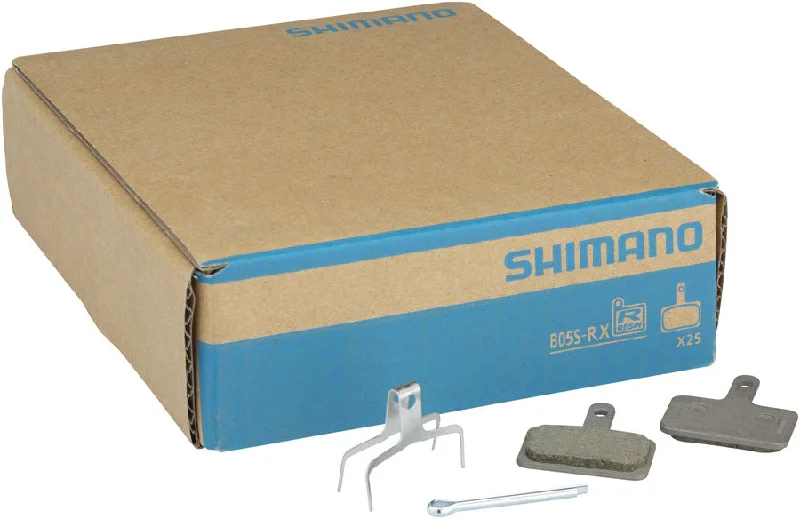 bicycle group kit-Shimano B05S-RX Disc Brake Pad Spring - Resin Compound Stainless Steel Back Plate Box/25 pair