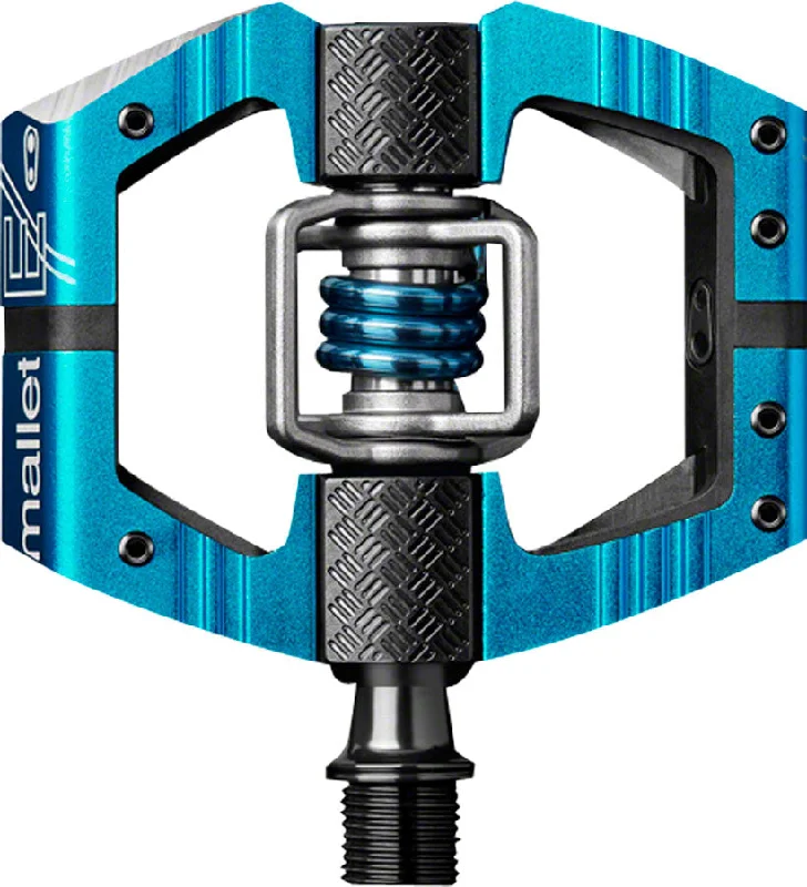 bicycle valve seal-Crankbrothers Mallet Enduro Pedals - Dual Sided Clipless Platform Aluminum 9/16" Blue