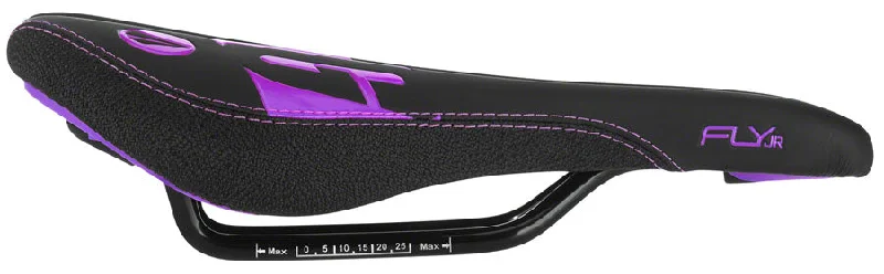 bicycle cleaner rinse-SDG Fly Jr Saddle Steel Rails - Blk/Purple