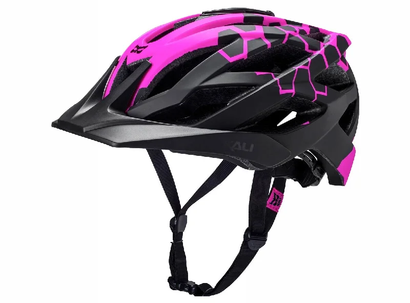 bicycle socks kit-Kali Lunati Sting MTB Helmet - Matt Pink-Black