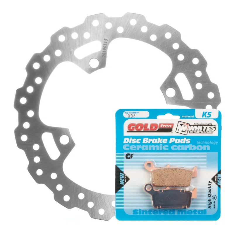 bicycle safety kit-BRAKE DISC & PAD REAR KIT - KAW KX250 03-08 - WAVE