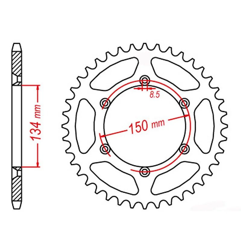 bicycle pump barrel-MTX 460 Steel Rear Sprocket #520 (46T) (11-110-46)