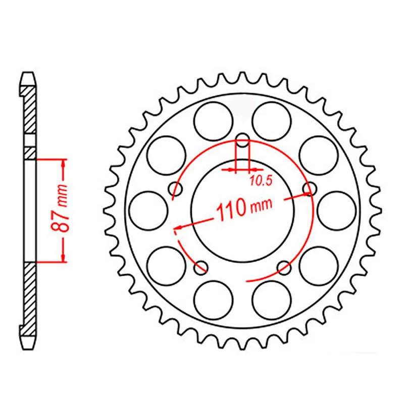 bicycle posture kit-MTX 828 Steel Rear Sprocket #520 (47T) (11-142-47)